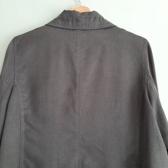 ERIC ALEXANDRE Lyocel Tencel Button Down Front Jacket Gray Sz 12 Flawed - Picture 9 of 13